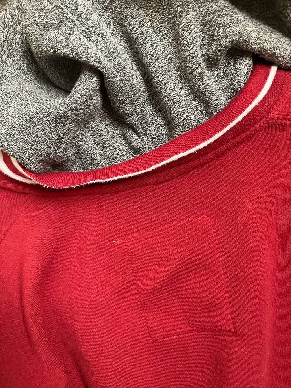 Canada Vintage Red & Gray Hooded Varsity Bomber Jacket